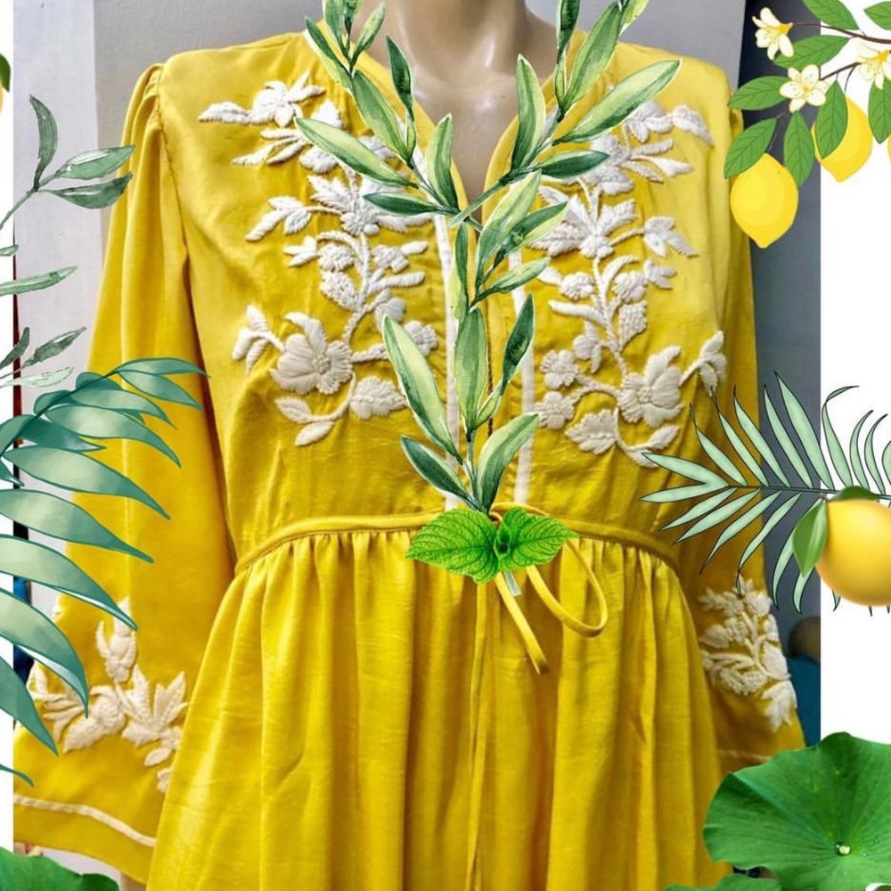 AHILAYA Indian Designer Crepe Silk with Embroidery Top (Mumbai Boutique)
